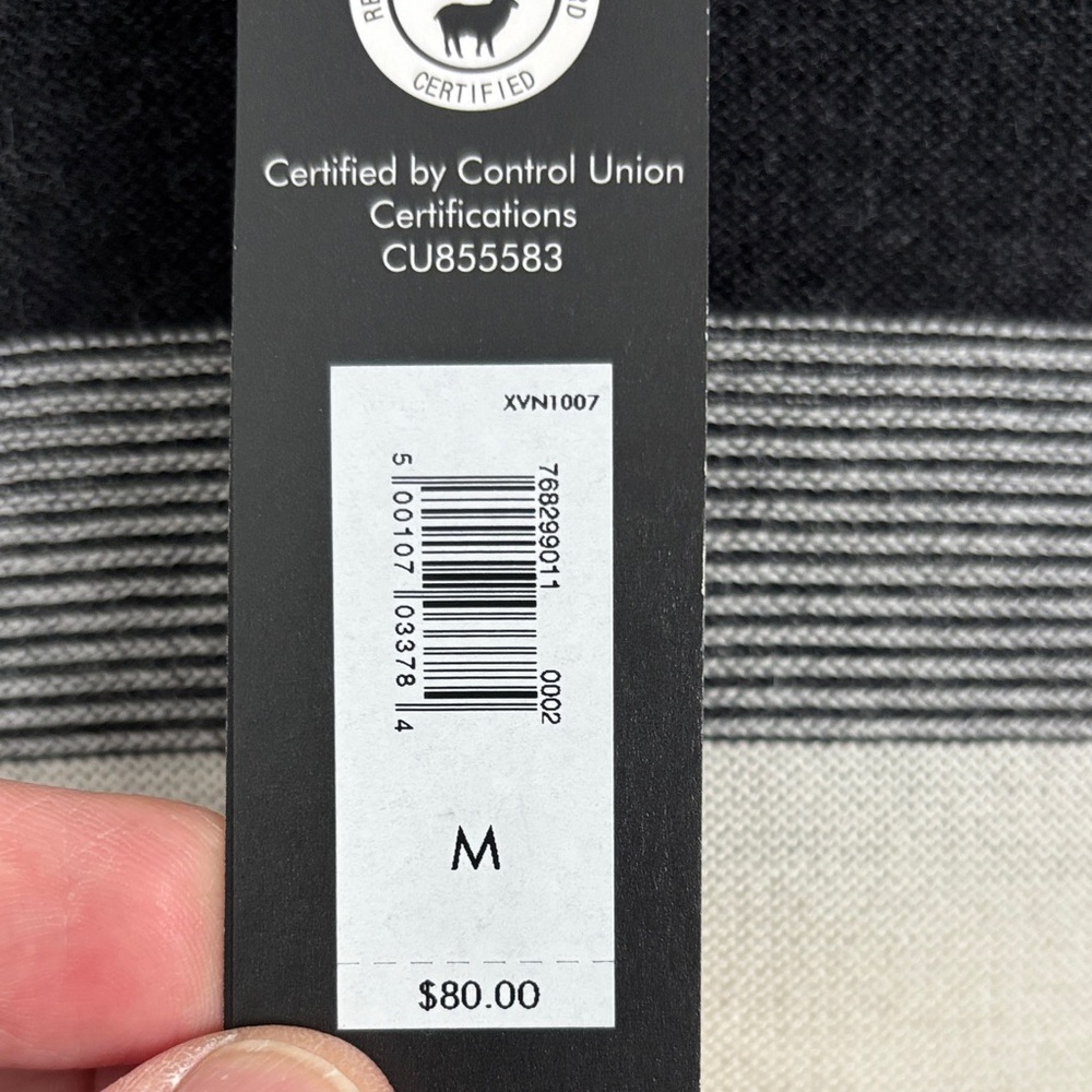 Banana Republic Men's Striped Crewneck Sweater - Black, Gray, and Cream - Picture 3 of 5